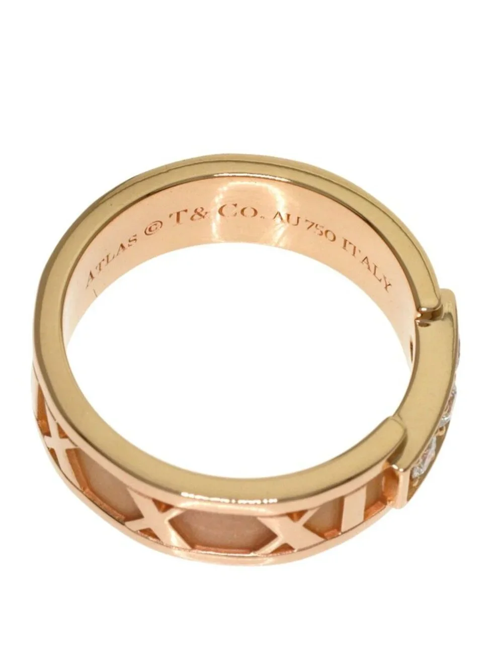 Tiffany & Co Atlas Diamond Ring 18K Pink Gold